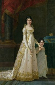 मैरी-जूली क्लेरी का पोर्ट्रेट (1777-1845) क्वीन ऑफ़ नेपल्स अपनी बेटी ज़ैनाडे बोनापार्ट (1801-54) 1807 के साथ